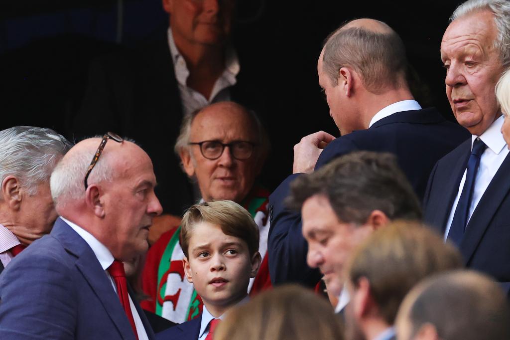 Prince George and Prince William at the Rugby World Cup.