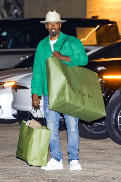 SWAG BAGS: Back on his feet, Jamie Foxx is ready to spoil  daughter Anelise at her 15th birthday party at Malibu’s Nobu.