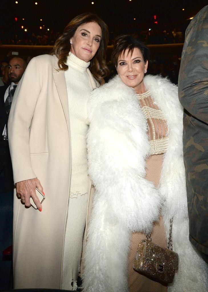 Caitlyn Jenner and Kris Jenner at attend Kanye West's Yeezy Season 3 show.