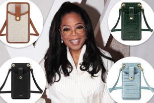 Oprah with insets of canvas phone bags