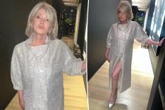Martha Stewart, 82, shows some skin in silver dress with thigh-high slit: ‘Still out here slaying’