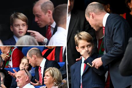 Prince William appears to scold Prince George, 10, at Rugby World Cup 2023